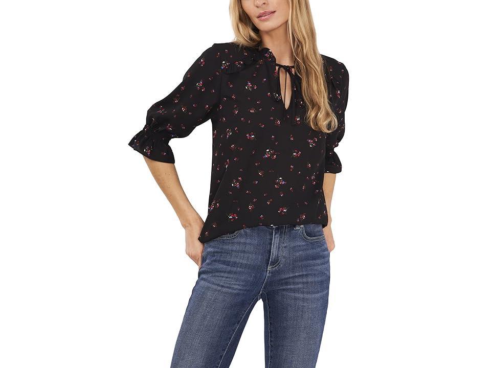 CeCe V-Neck Blouse with Tie (Rich ) Women's Clothing Product Image