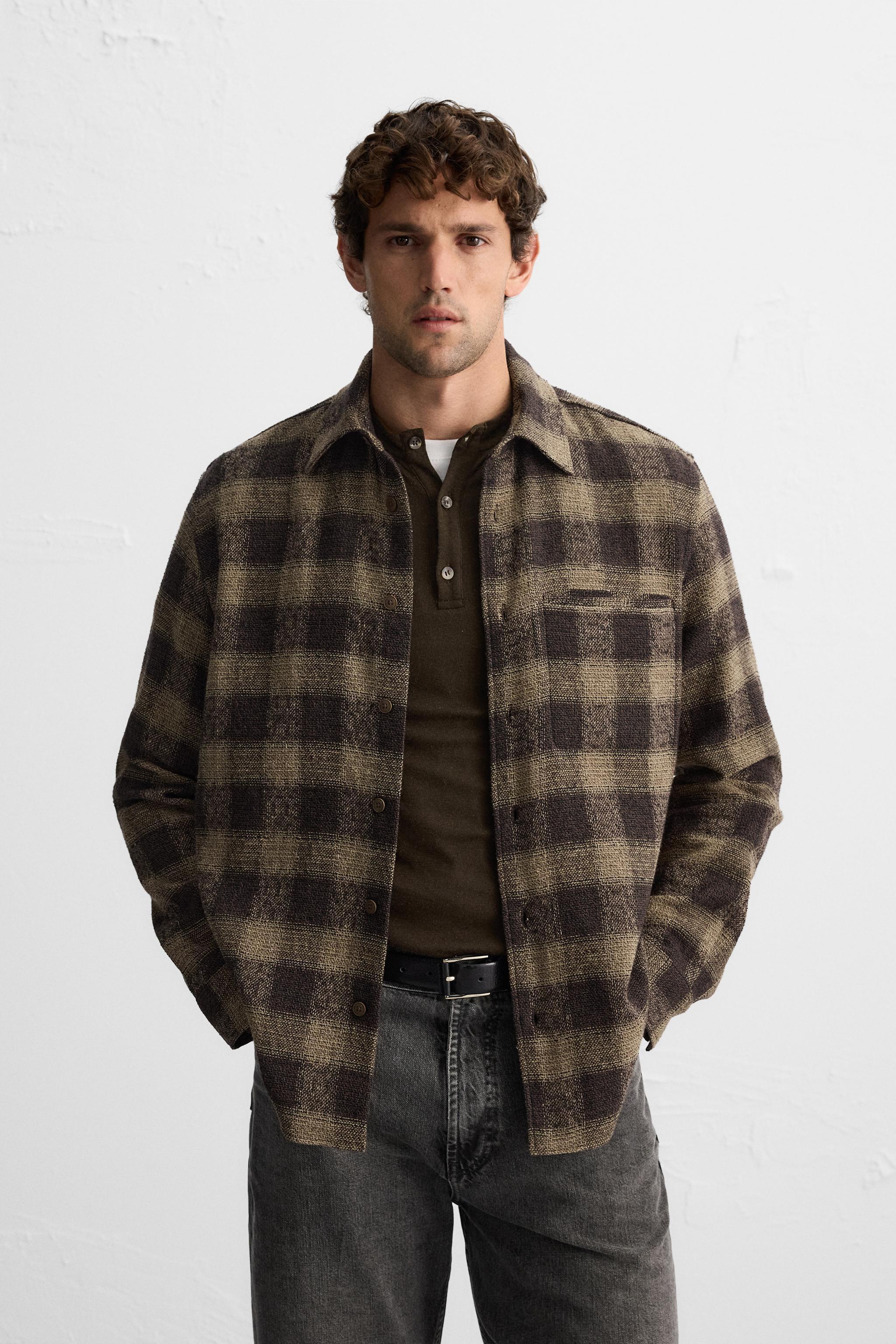 TEXTURED CHECKERED SHIRT Product Image