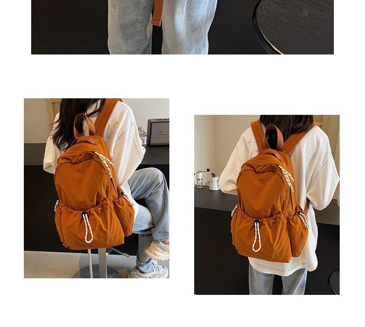 Drawstring Multi-Pocket Backpack Product Image