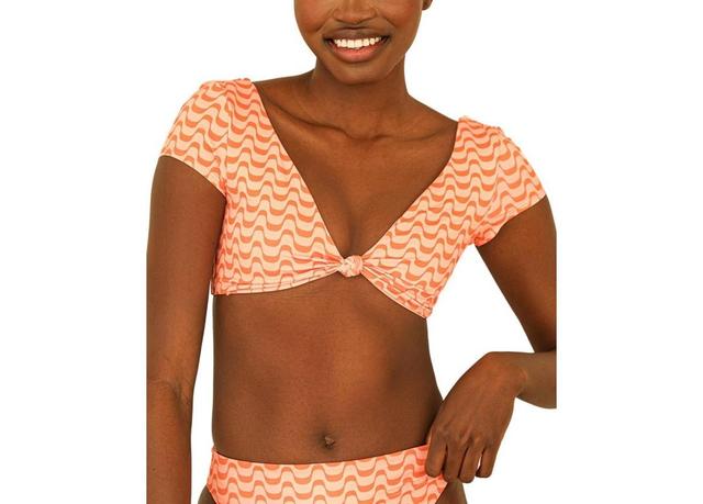 Dippin' Daisy's Women's Vision Cropped Bikini Top in Blue/Green - Product Image