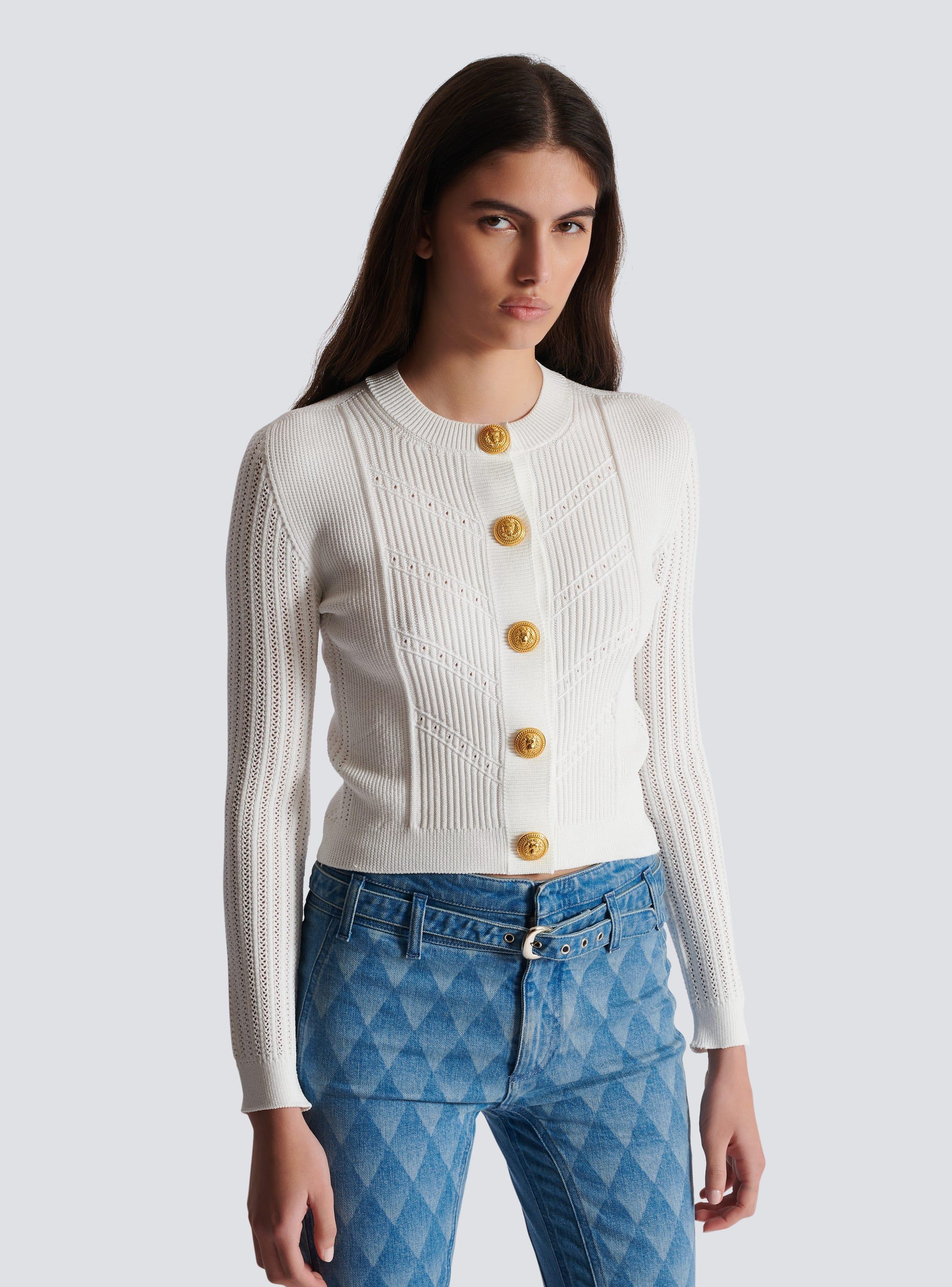 Cropped knit cardigan Product Image