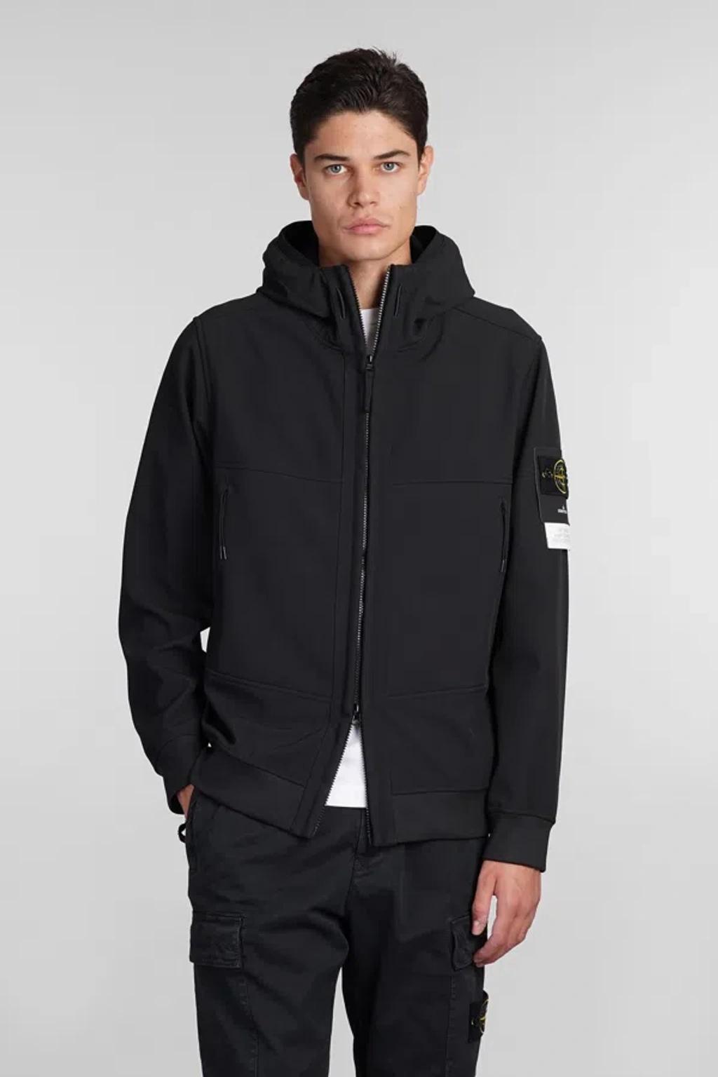 Casual Jacket In Black Polyester Product Image