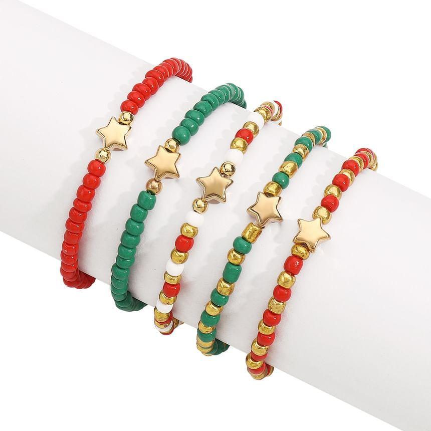 Set of 5: Star Beaded Bracelet Product Image