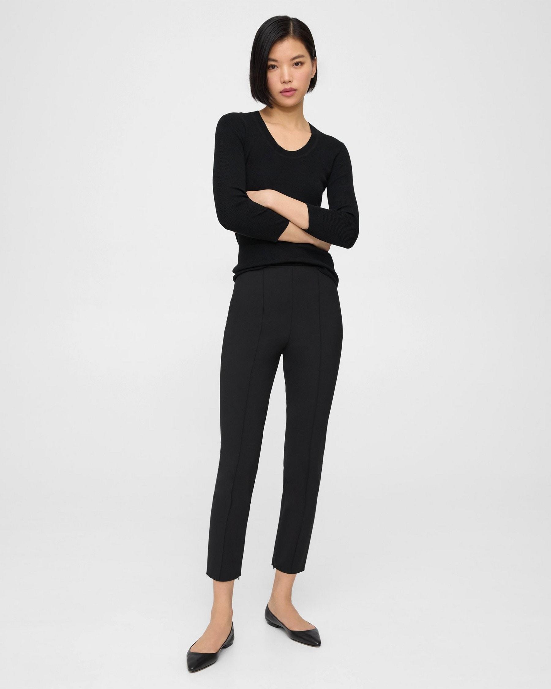 Pintucked Slim Pant in Good Wool product image