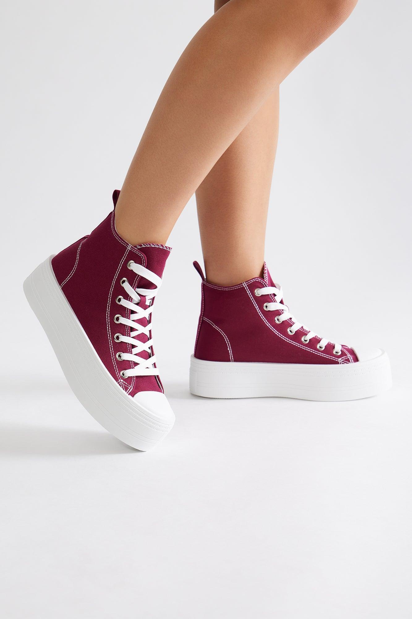 Joss Platform Sneakers - Wine Product Image