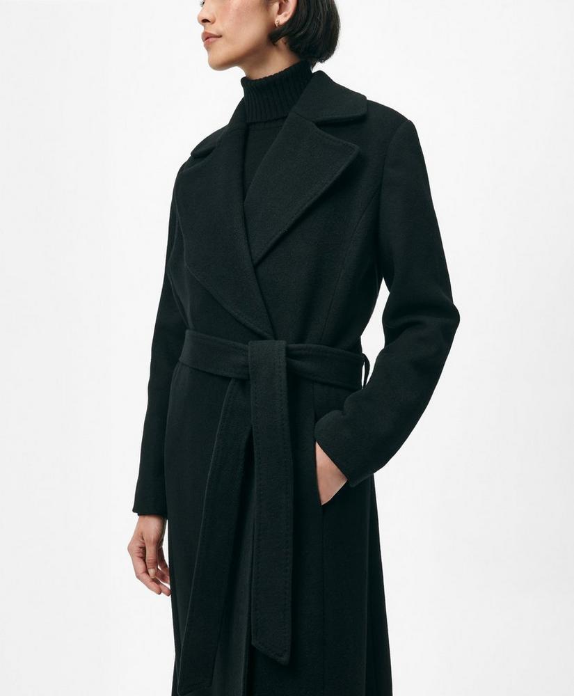 Notch Collar Coat in Water-Repellent Brushed-Twill Wool Product Image