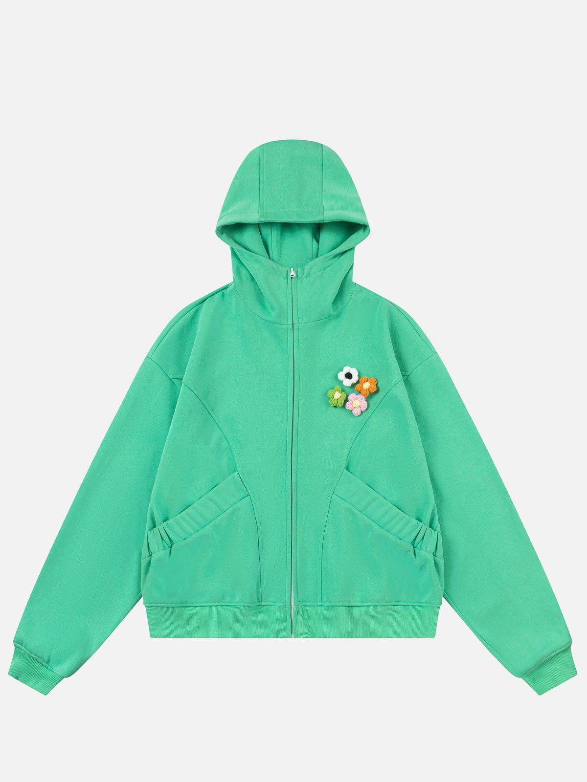 Aelfric Eden Detachable Flower Zip Up Hoodie Product Image