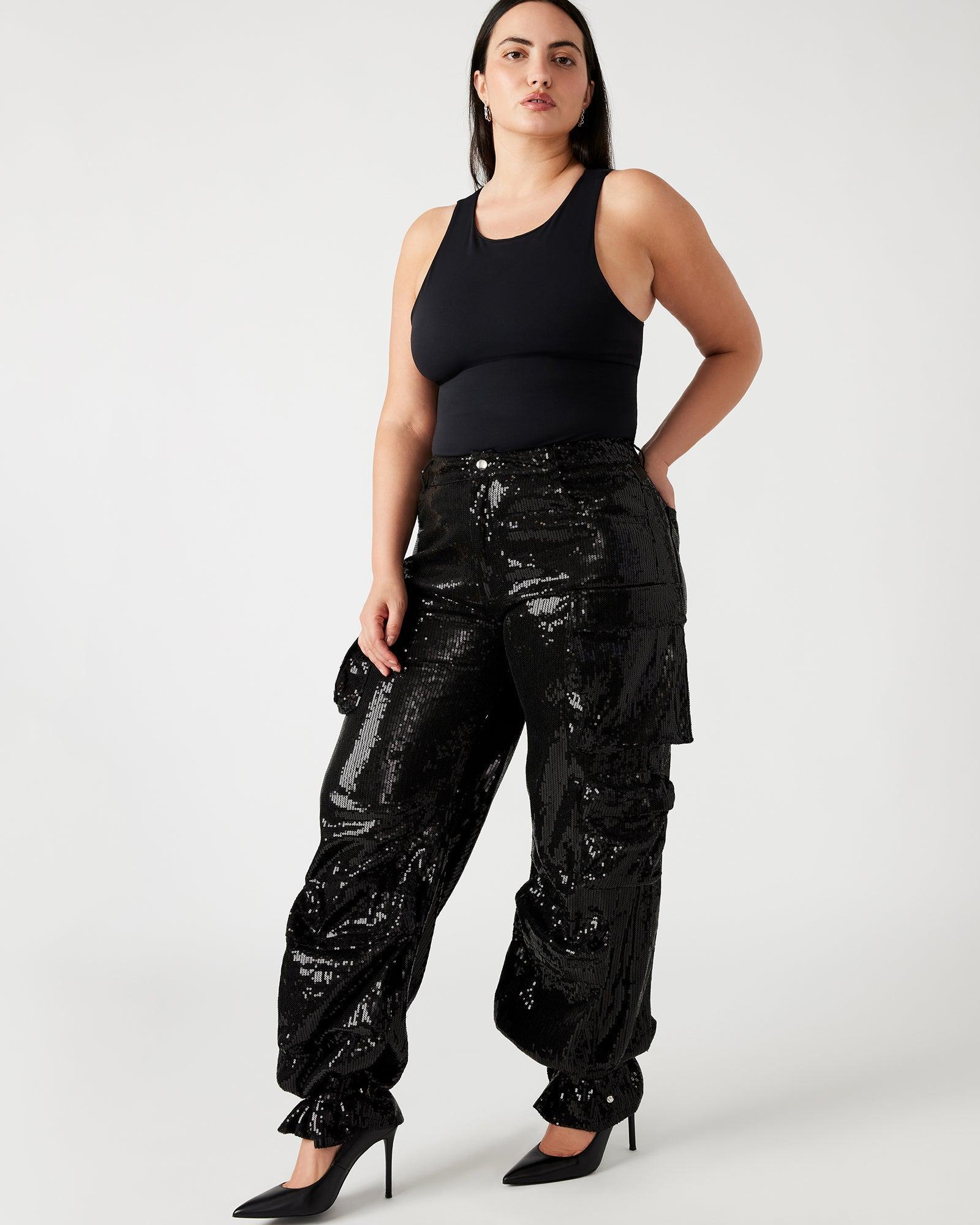 DUO SEQUIN PANT BLACK Female Product Image