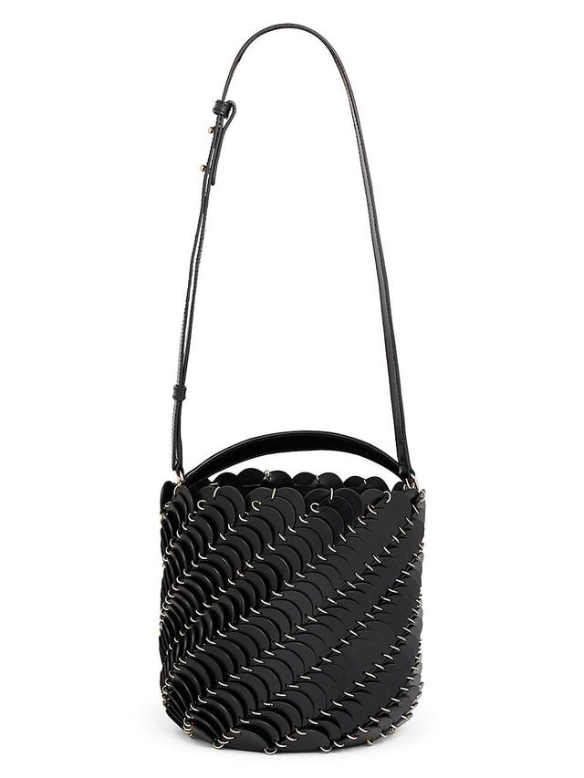 Womens Medium Leather Disk Bucket Bag Product Image