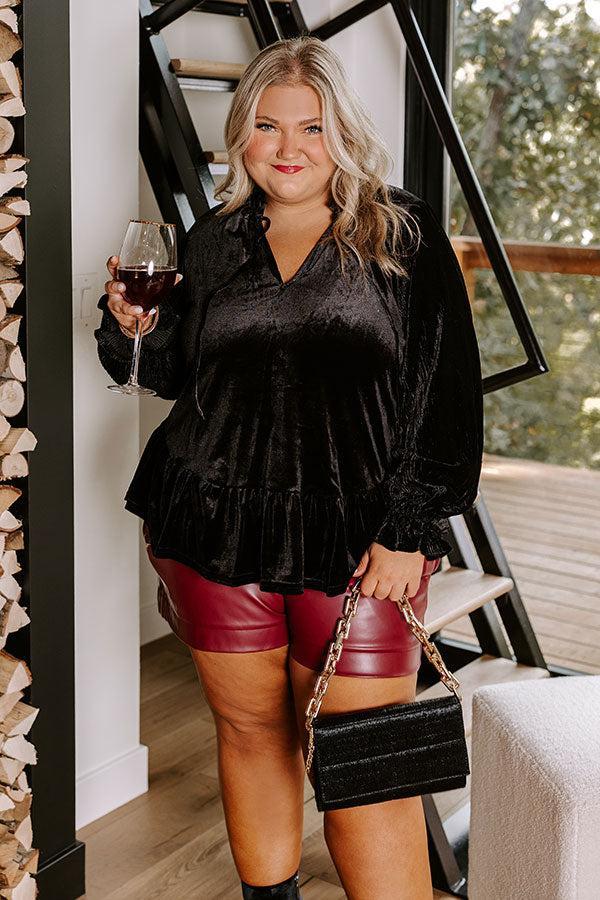 Statement Maker Velvet Top In Black Curves product image