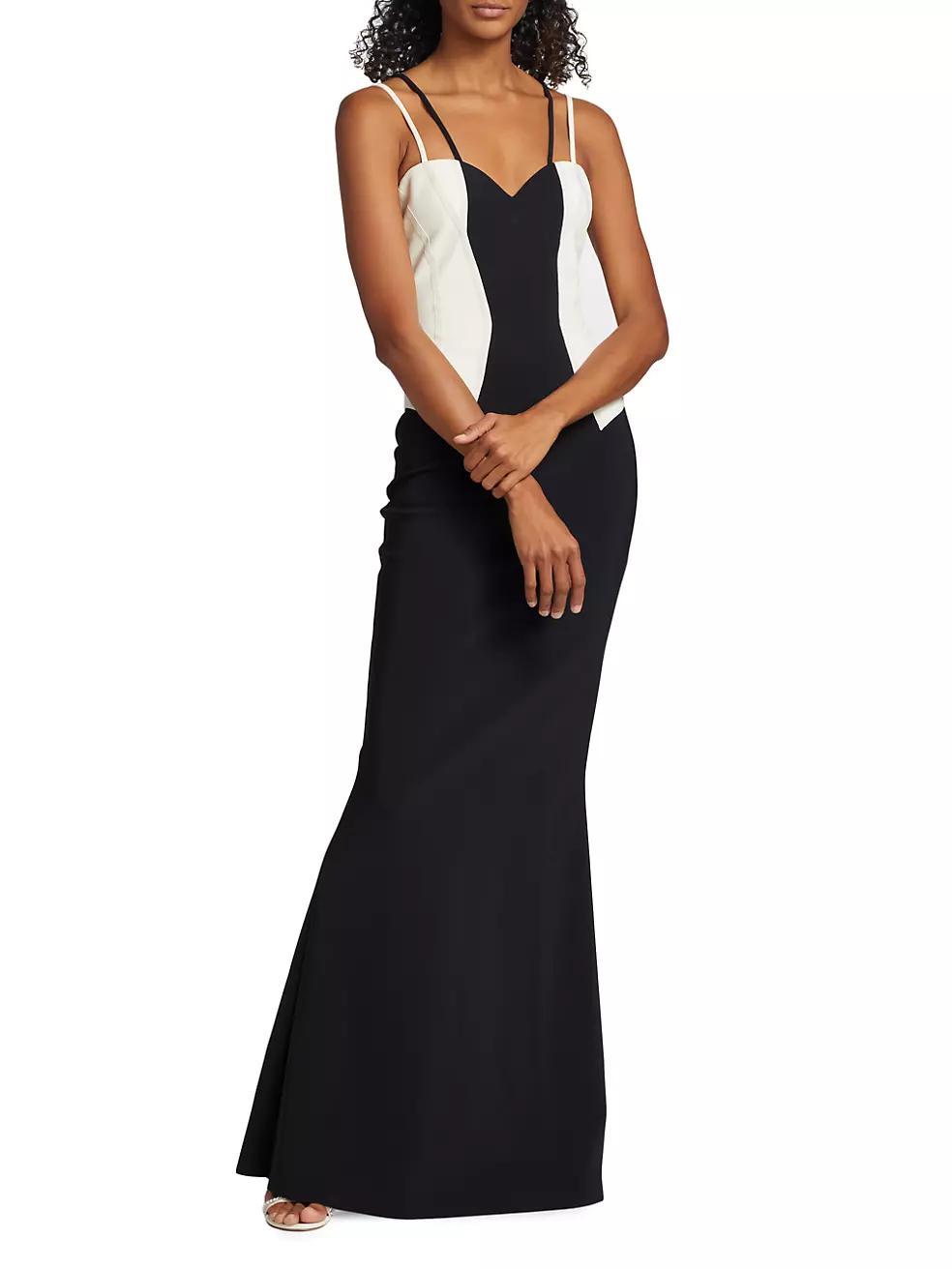 Roro Bi-Colored Jersey Gown Product Image