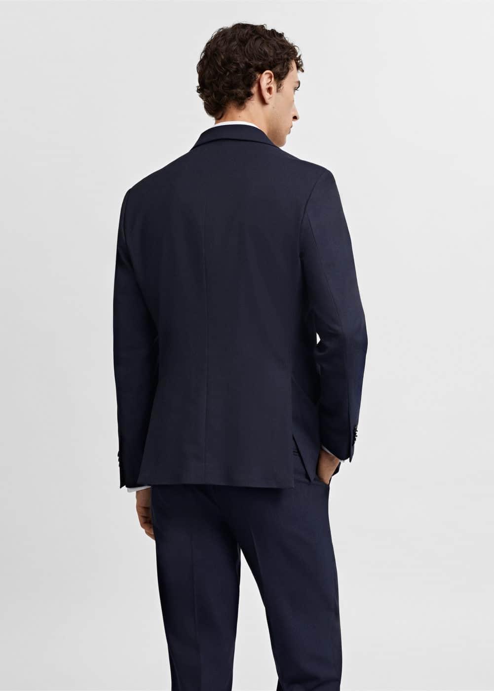 Mango Mens Stretch Fabric Slim-Fit Suit Jacket Product Image