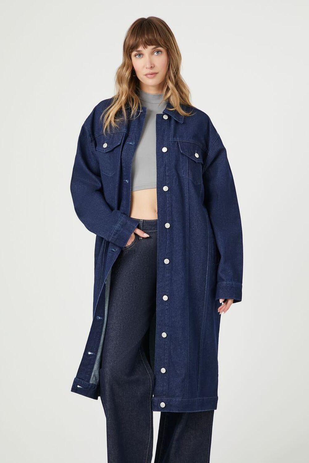 Denim Longline Trucker Jacket | Forever 21 Product Image