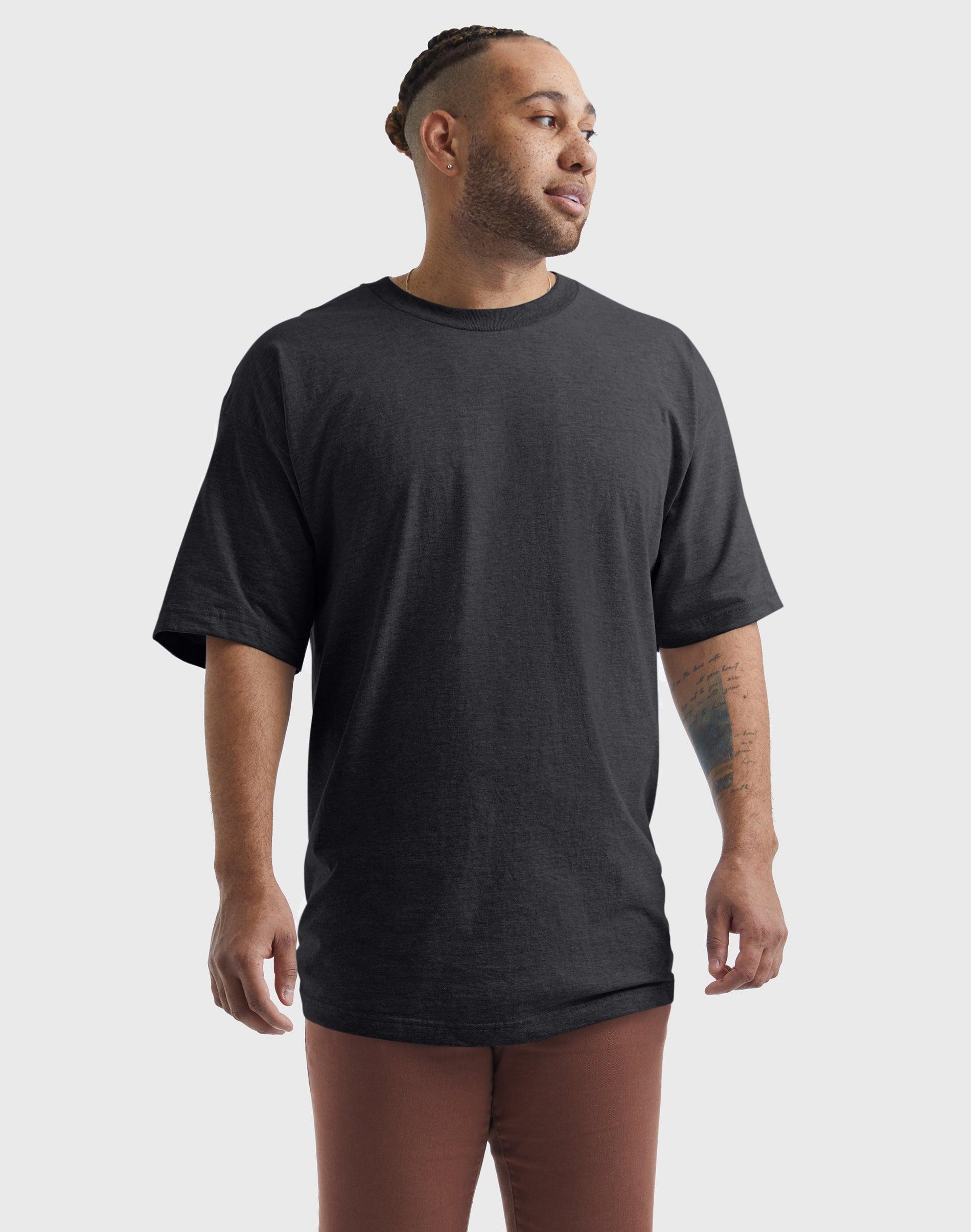 Big & Tall Hanes Beefy-T Tee, Mens Grey Product Image