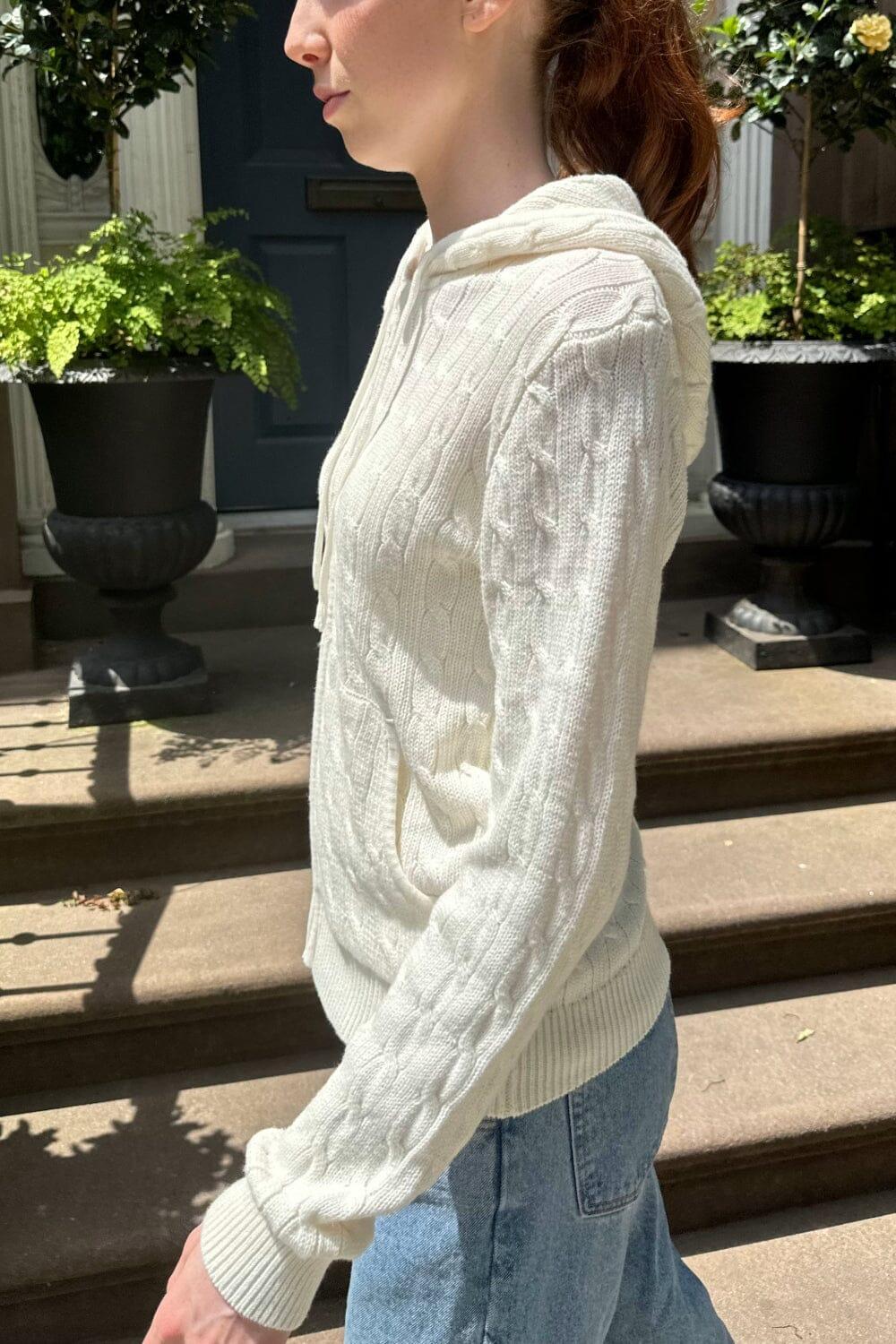 Ayla Cable Knit Hoodie Product Image