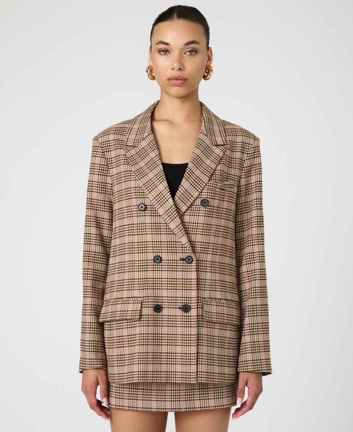 French Connection Womens Gina Check-Print Blazer Product Image