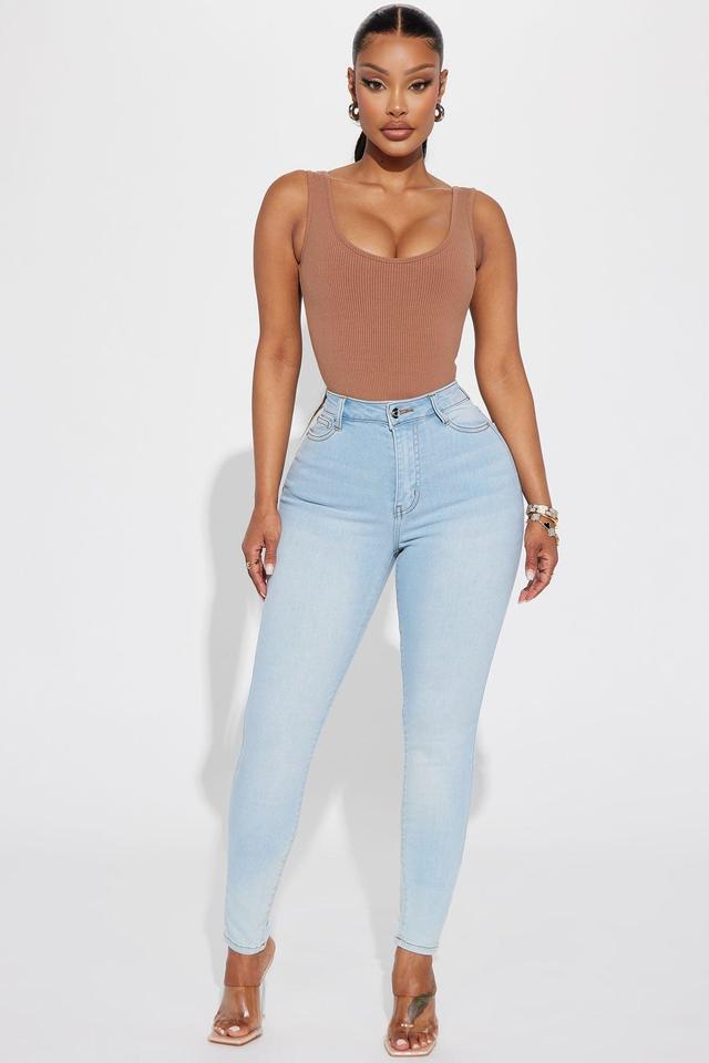 First Pick High Rise Jeans - Light Blue Wash Product Image