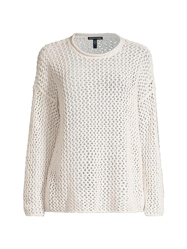 Womens Net Cotton Sweater Product Image