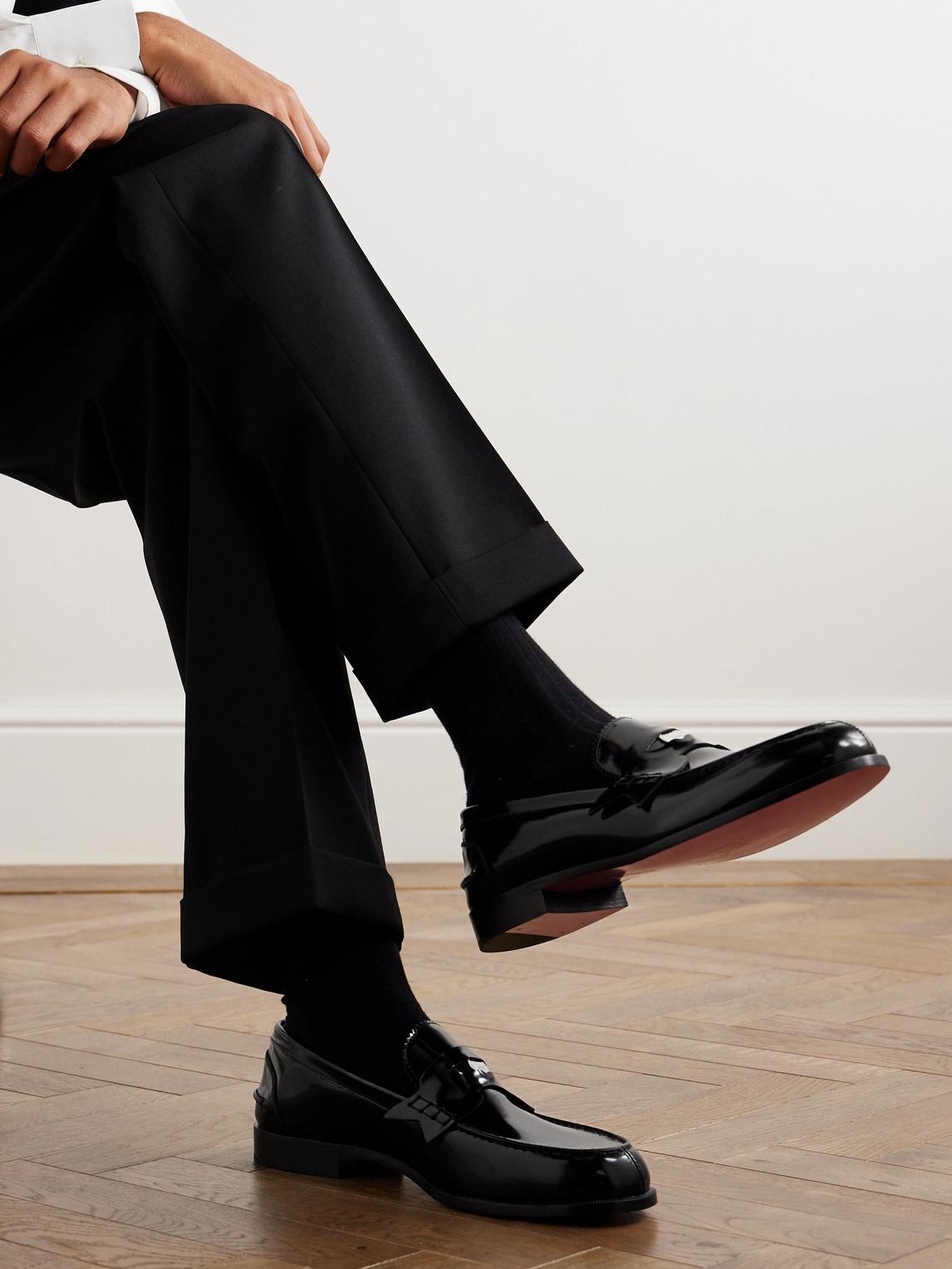 CHRISTIAN LOUBOUTIN Leather Loafer In Black Product Image