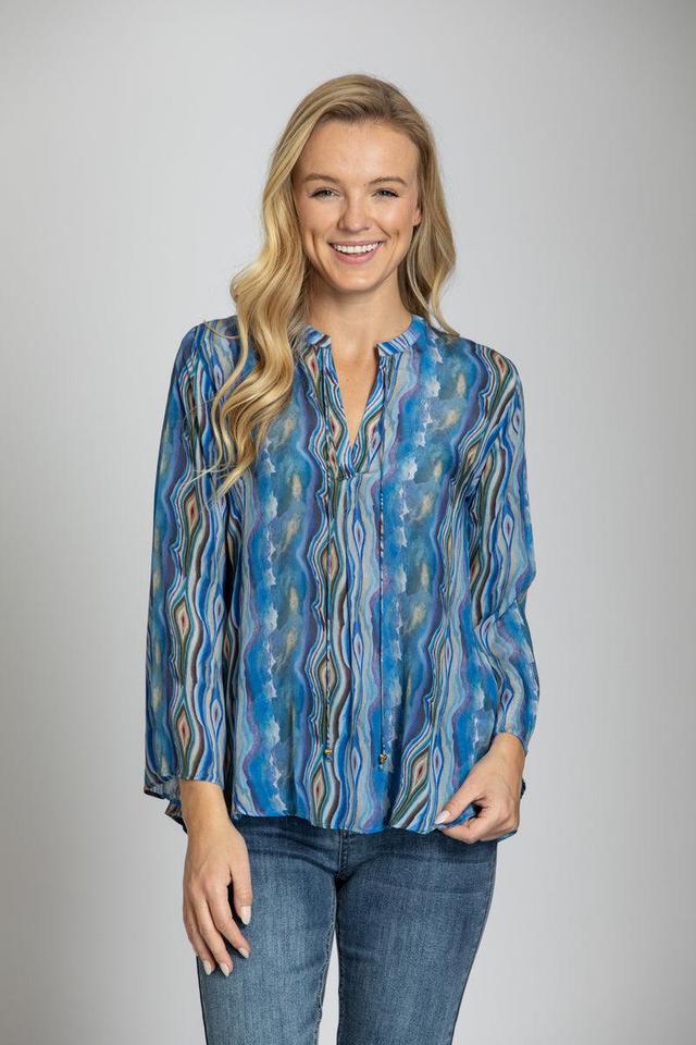 Blue Waves Blouse Product Image