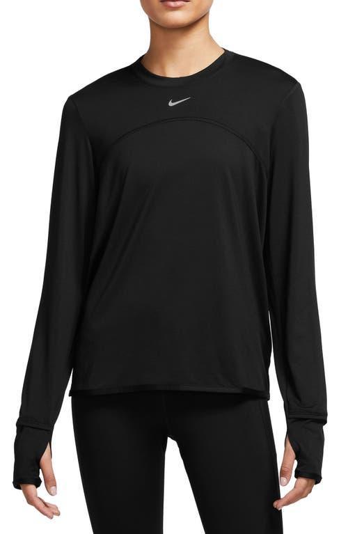 Nike Womens Dri-fit Swift Element Uv Crewneck Top - Fireberry/bordeaux/heather Product Image