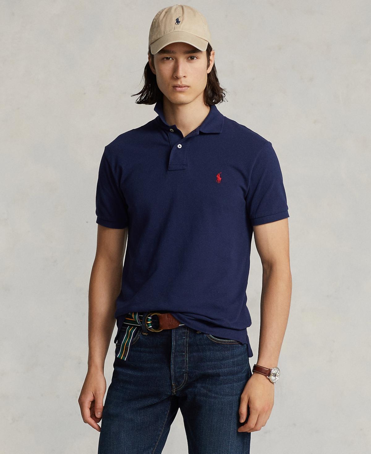 Mens Mesh Classic-Fit Polo Shirt Product Image