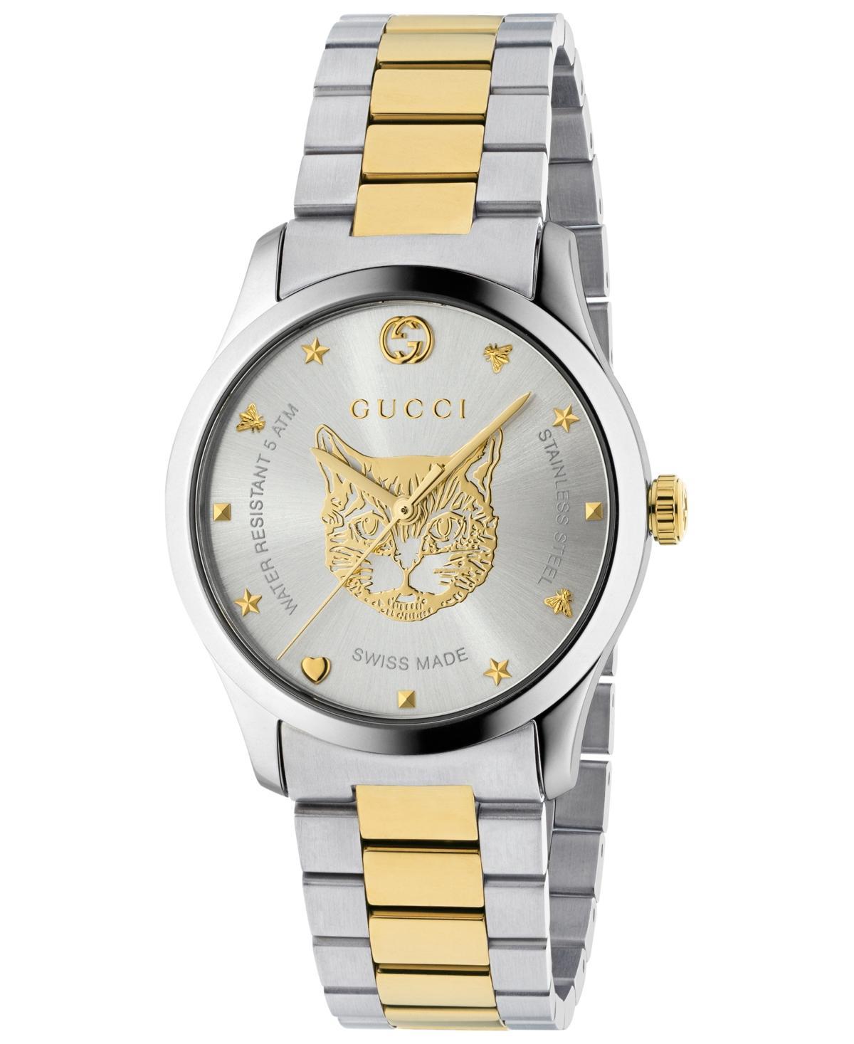 Gucci Mens Swiss G-Timeless Two-Tone Stainless Steel Bracelet Watch 38mm Product Image