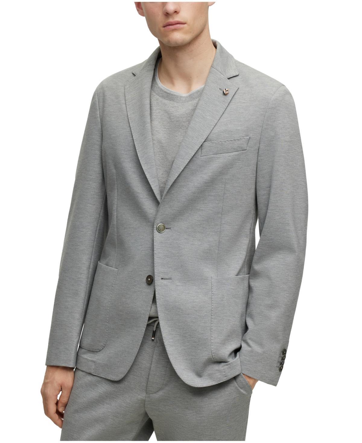 Mens Slim-Fit Jacket in a Cotton Rich Jersey Blend Product Image