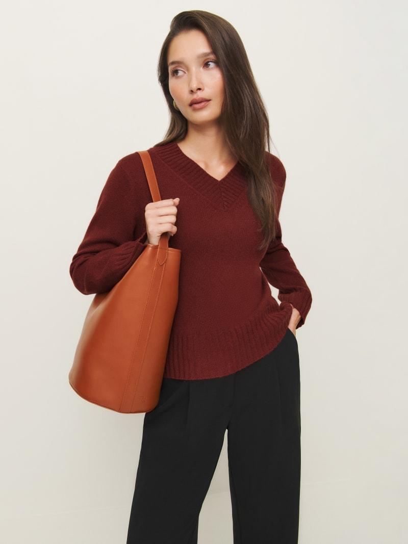 Dulce Cashmere V-neck Sweater Product Image