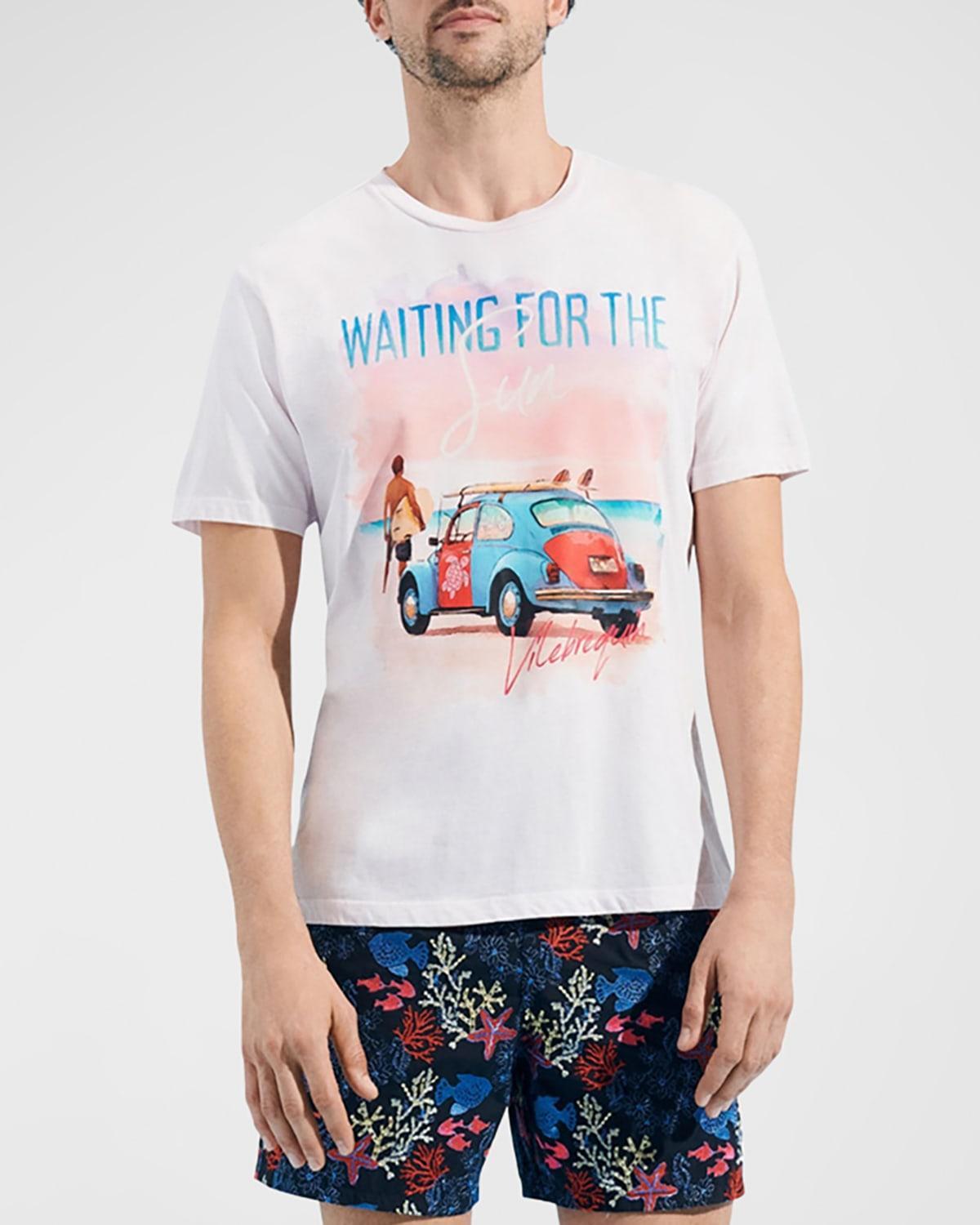 Mens Waiting for Sun Graphic T-Shirt Product Image