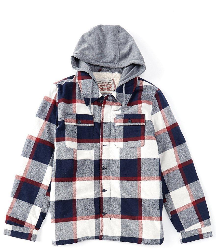 Levi's® Faux Sherpa Lined Large Multi Plaid Shirt Jacket Product Image