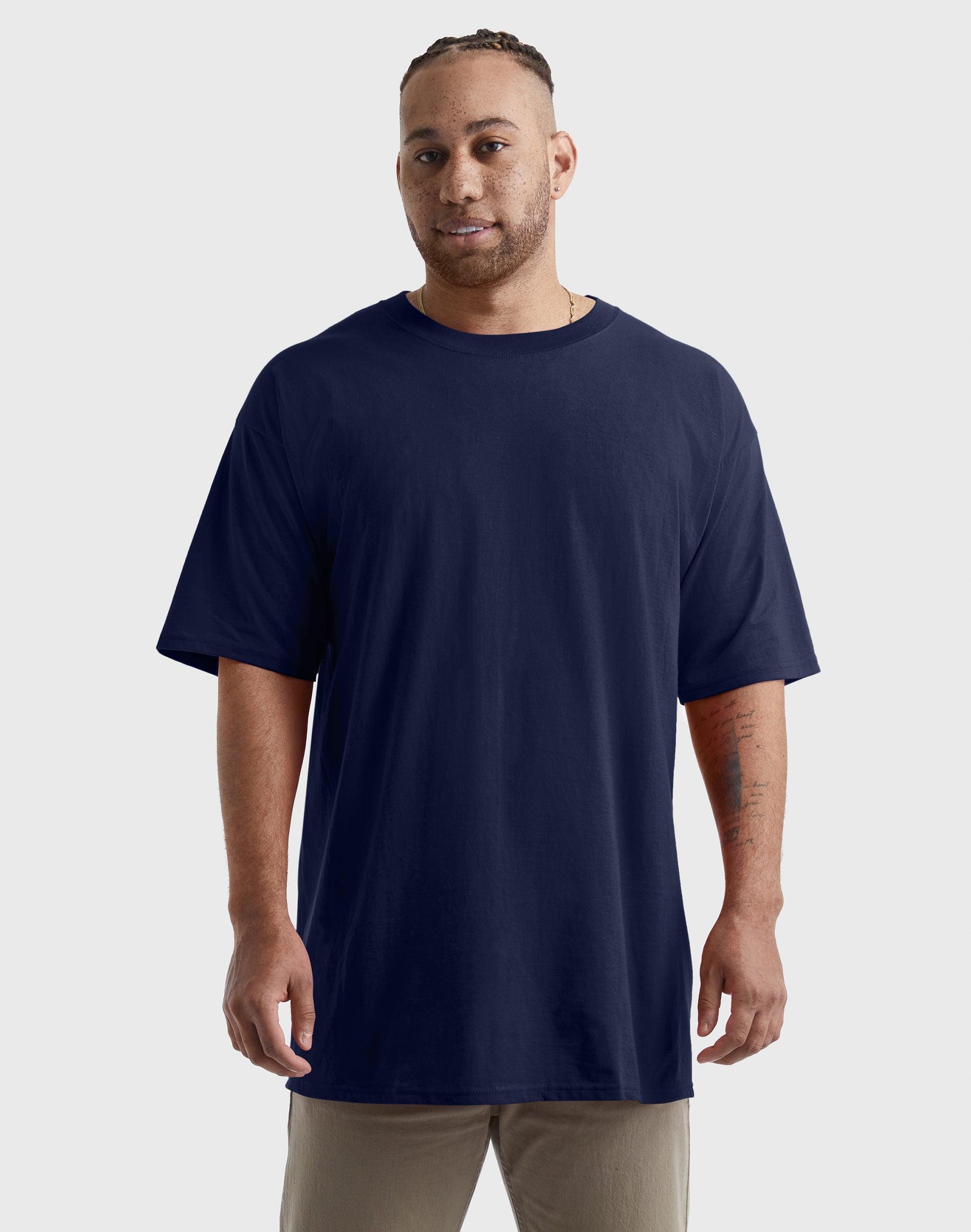 Big & Tall Hanes Beefy-T Tee, Mens Blue Product Image