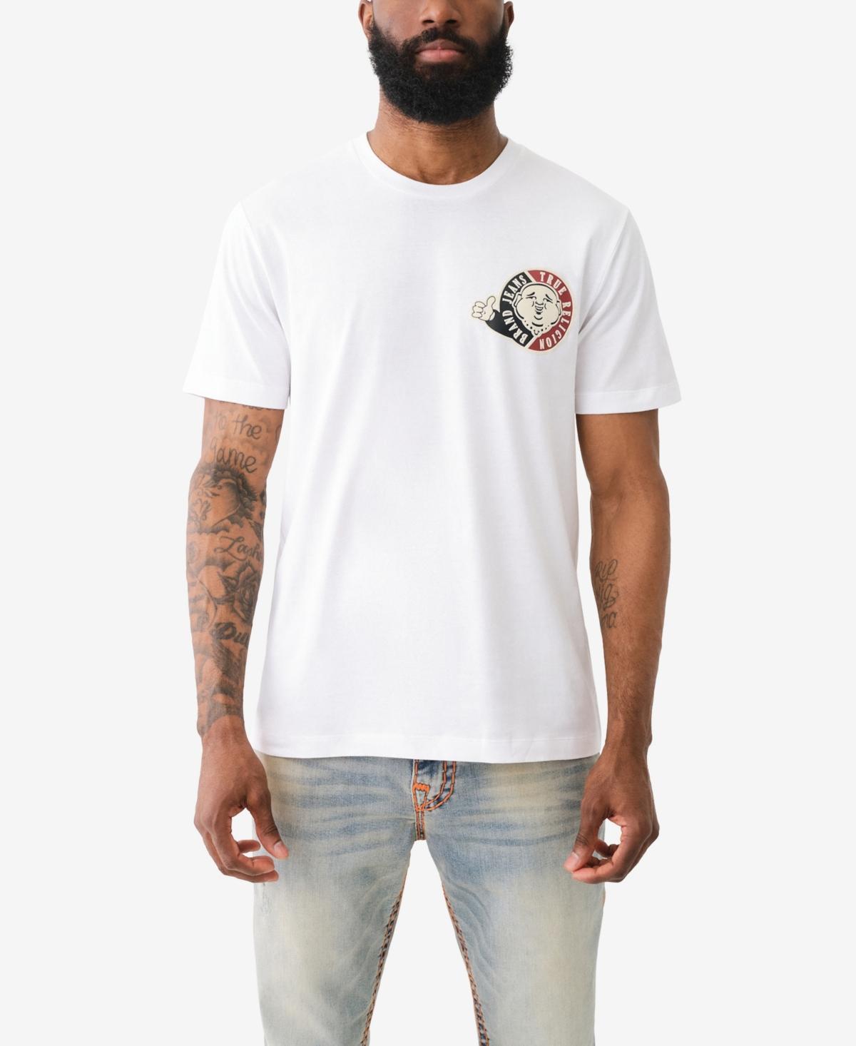 True Religion Mens Short Sleeve Thumbs Up Flocked Tee Product Image