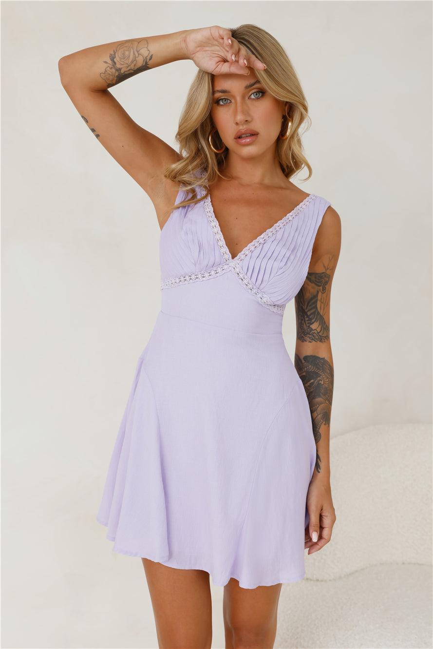 Dream Clouds Mini Dress Lilac Product Image