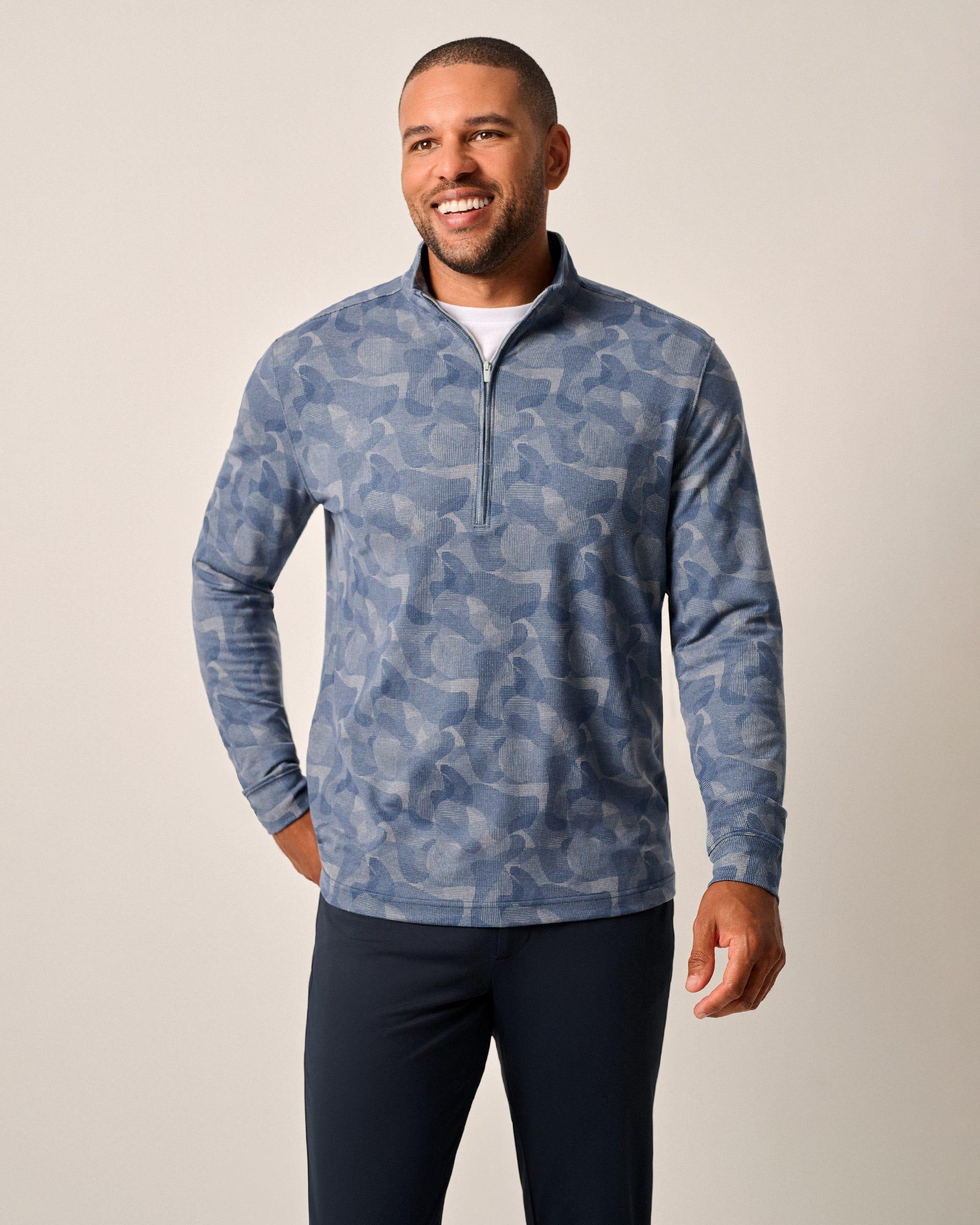 Dowell Performance Fleece Camo 1/4 Zip Pullover Male Product Image