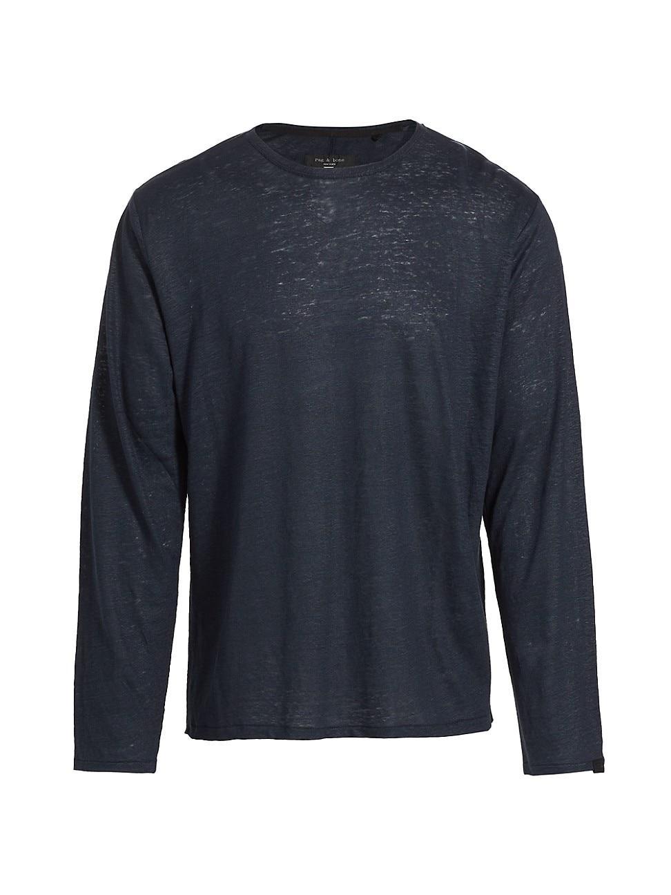 Mens Kerwin Linen Long-Sleeve T-Shirt Product Image