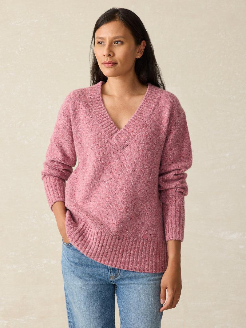 Driftwood Donegal Sweater - Berry Shake Product Image