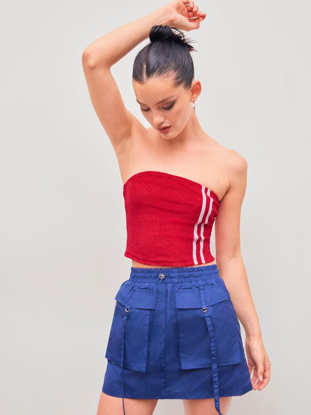 Striped Solid Crop Tube Top Product Image