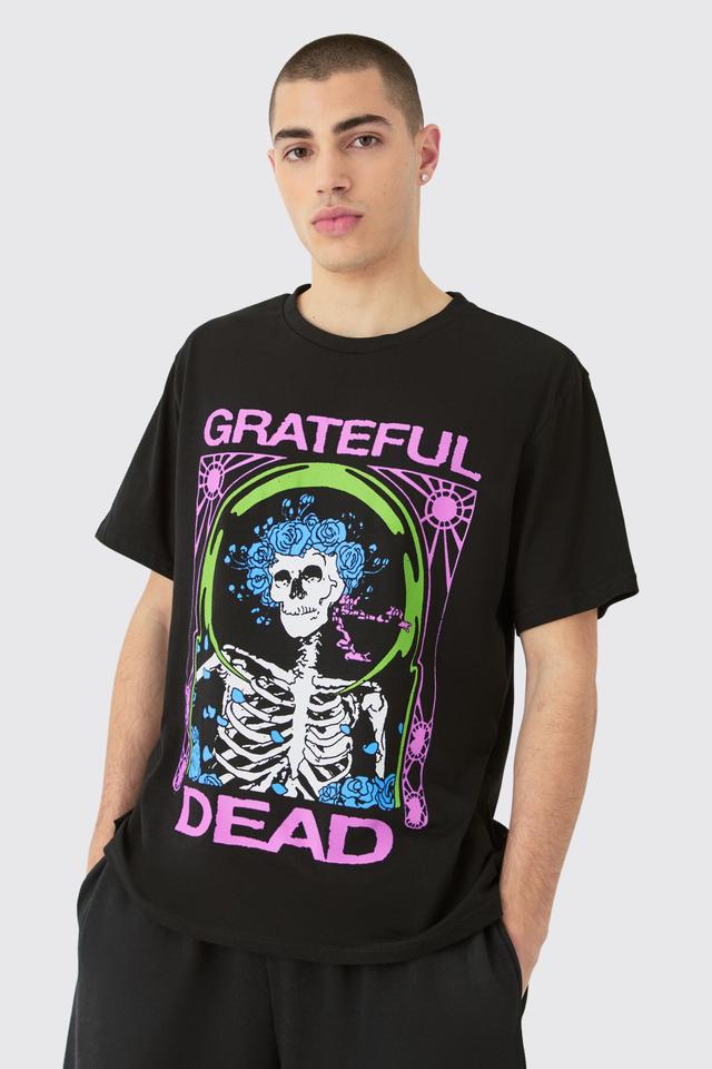 Oversized Grateful Dead Band License T-shirt | boohooMAN USA Product Image