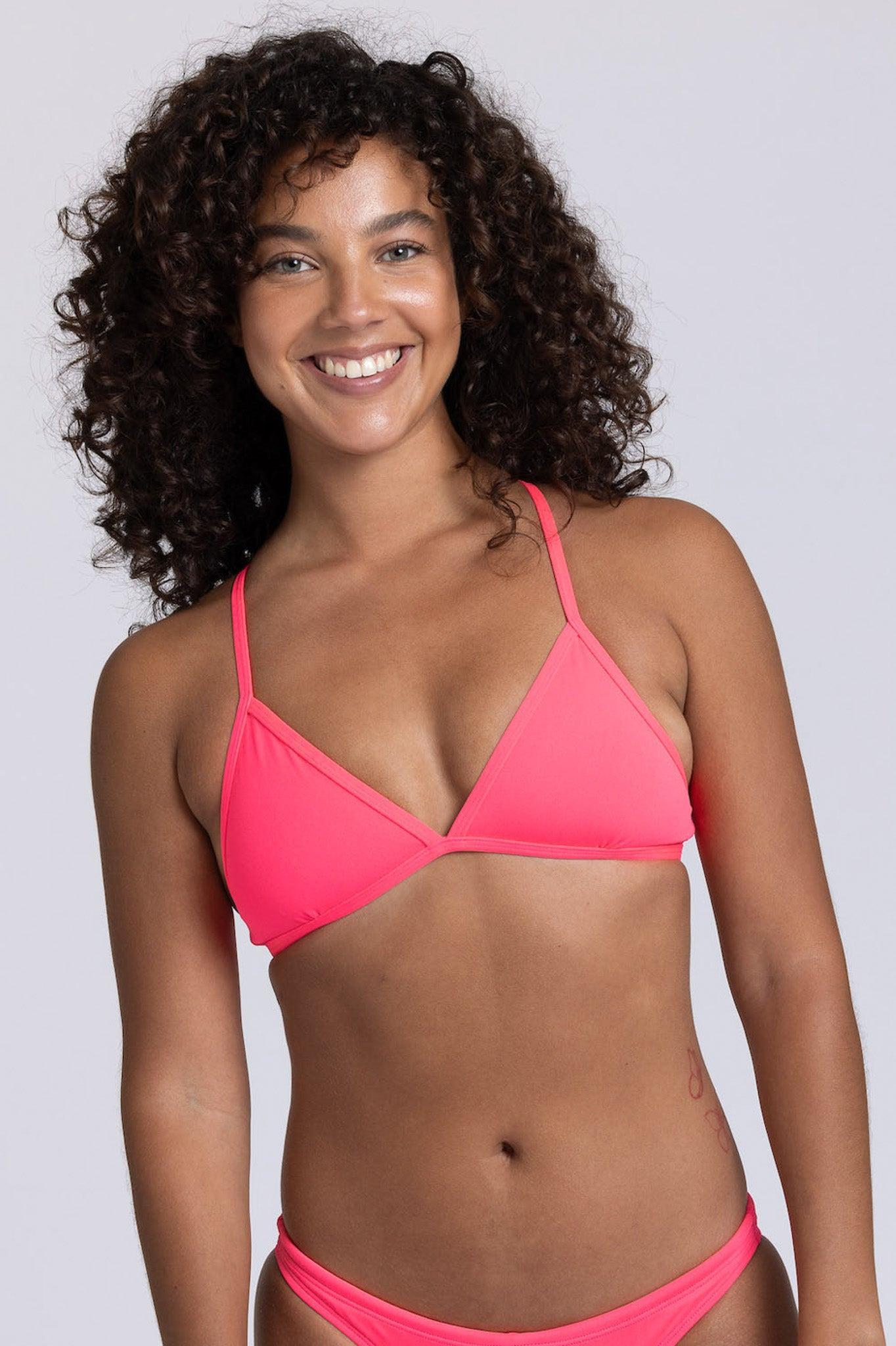 Triangle Bikini Top - Hot Pink Female Product Image