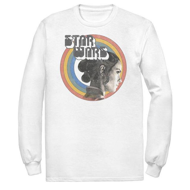 Mens Star Wars The Rise of Skywalker Rey Vintage Rainbow Long Sleeve Graphic Tee Product Image