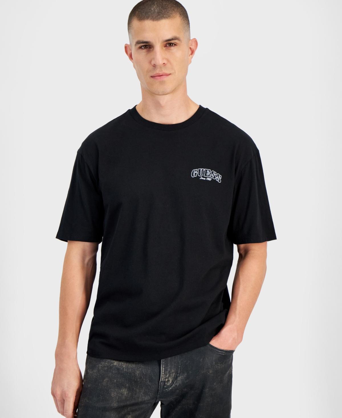 Guess Mens Relaxed Fit Short Sleeve Model Print T-Shirt Product Image