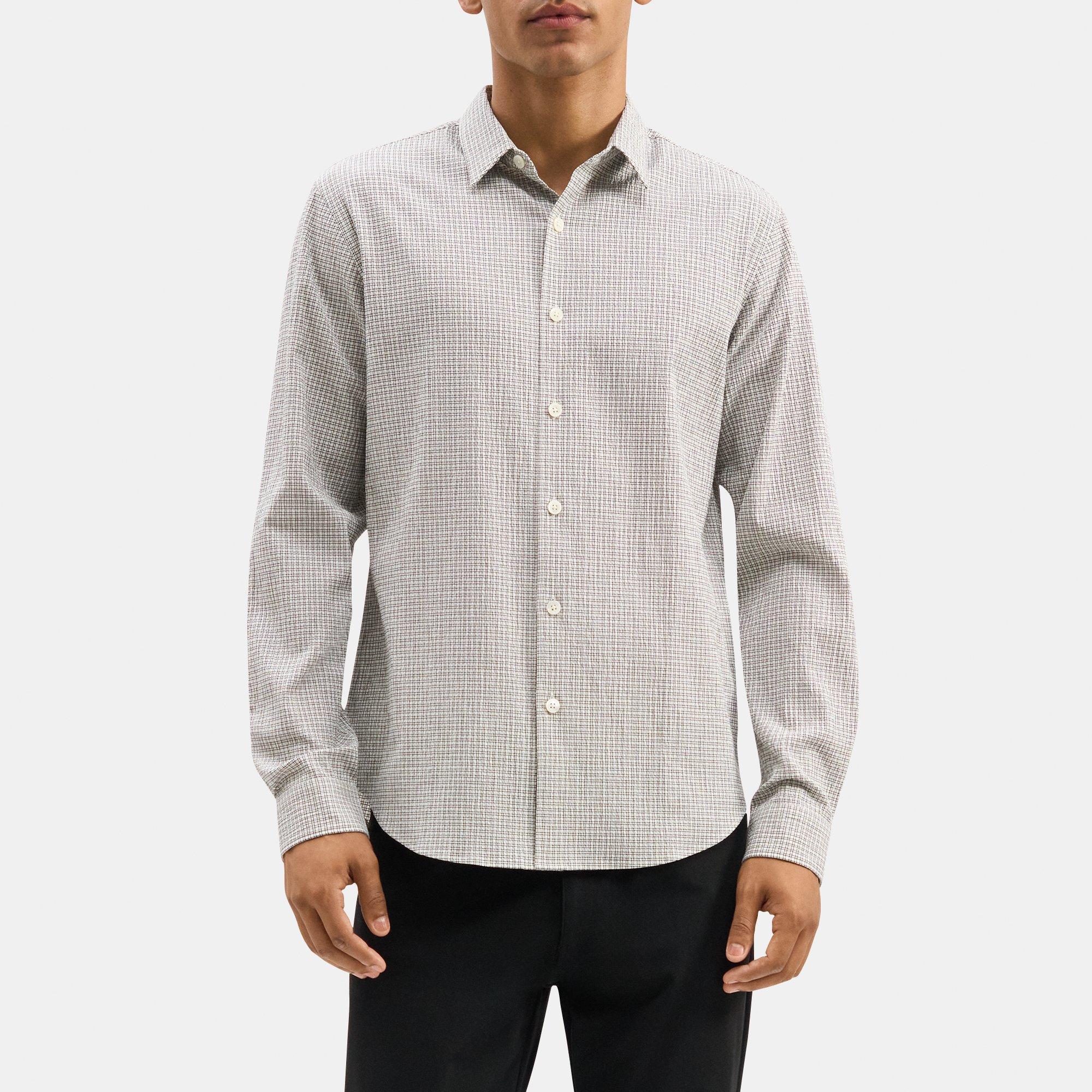 Seersucker Long-Sleeve Shirt | Theory Outlet Product Image