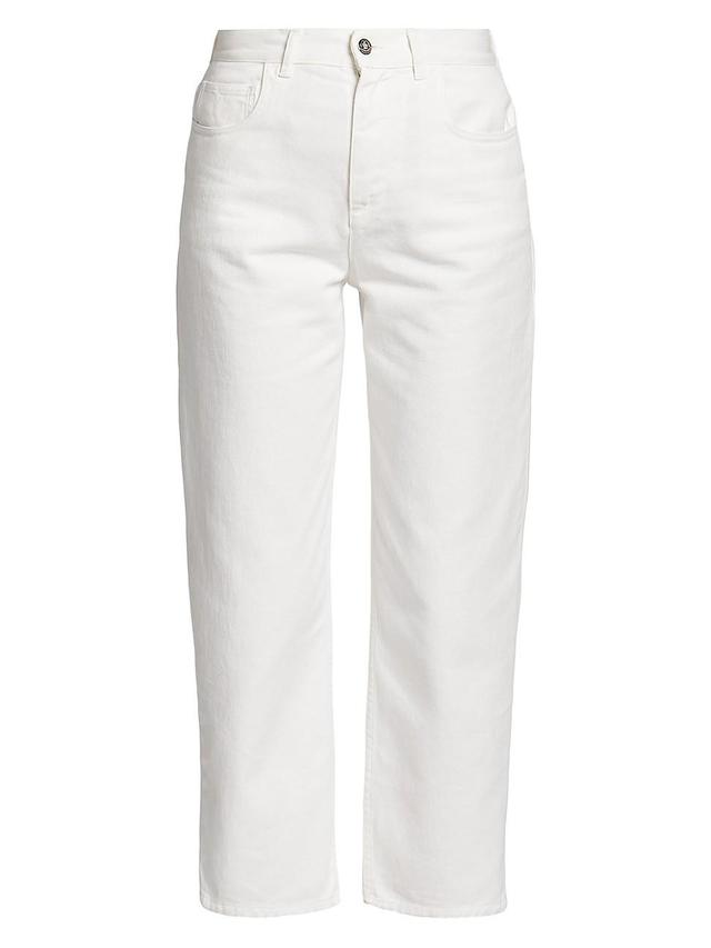 Womens Cropped Straight-Leg Jeans Product Image