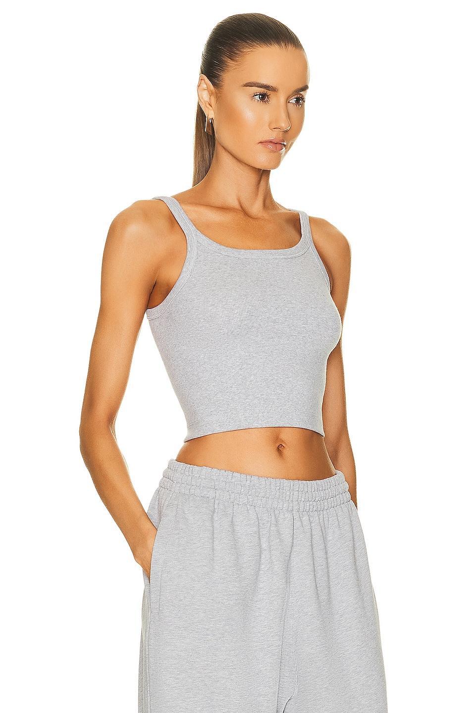 WARDROBE.NYC x Hailey Bieber HB Ribbed Tank Black. (also in M, XL, XXS). Product Image