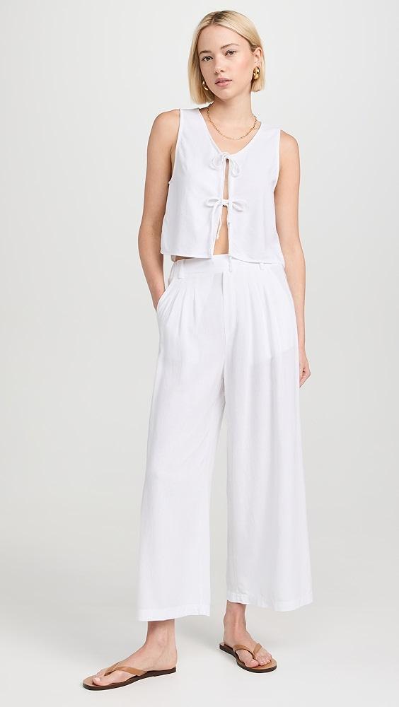 Stateside Linen Cropped Pull On Trousers | Shopbop Product Image