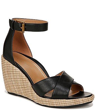 Vionic Marina Leather Platform Wedge Sandals Product Image