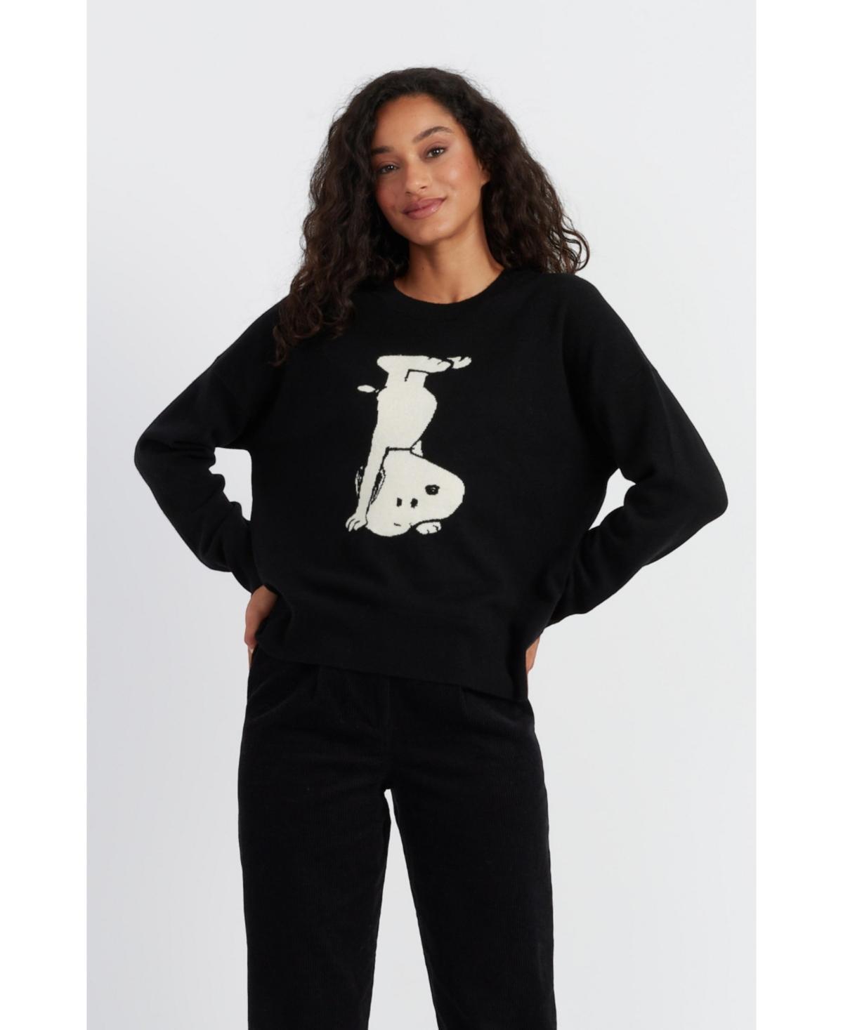 Chinti and Parker Womens Chinti & Parker Handstand Snoopy Wool & Cashmere Sweater Product Image