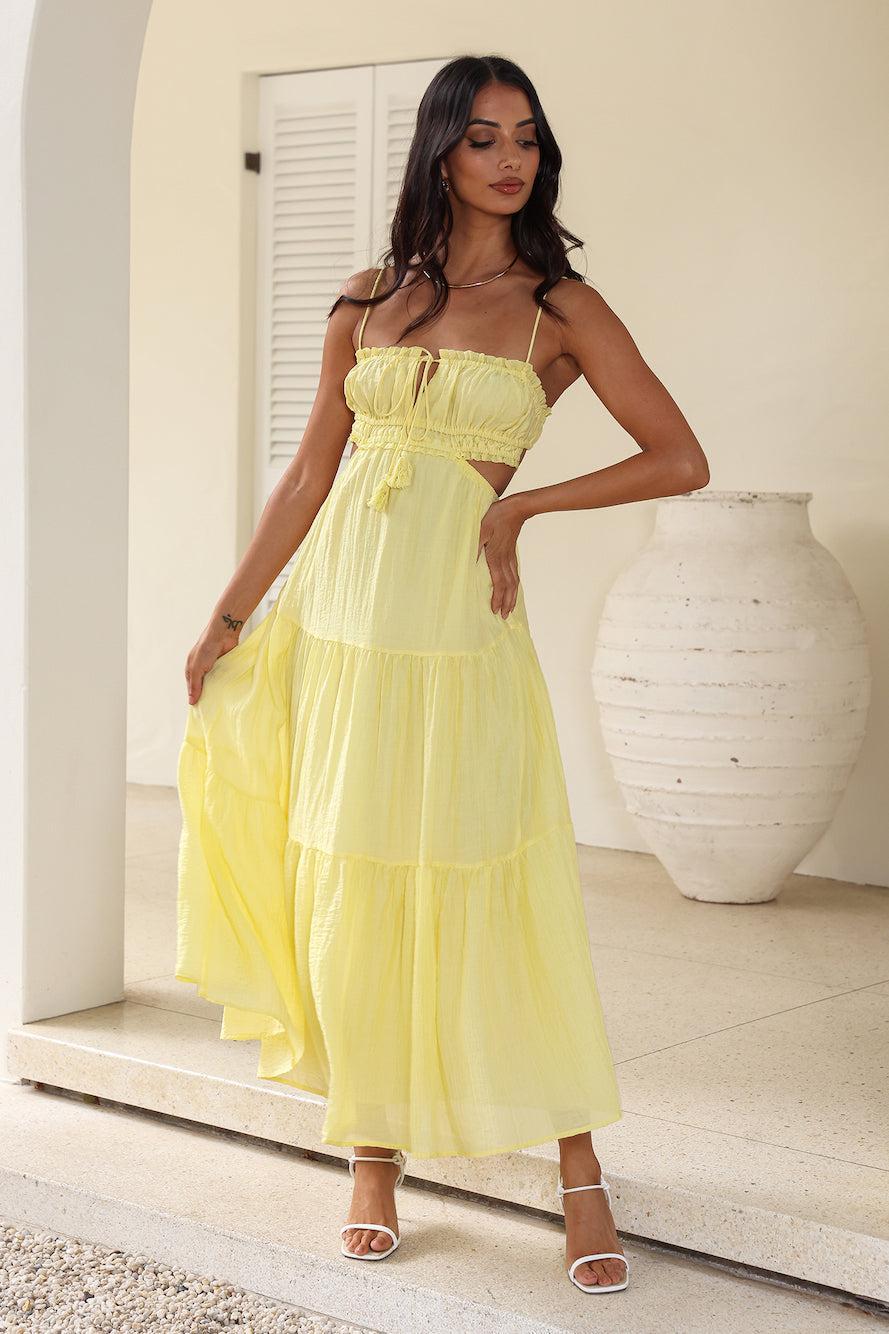 Magical Moments Maxi Dress Yellow Product Image