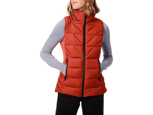 Bernardo Fashions Softy Glam Quilted Vest with Neoprene Combo (Molten Lava) Women's Vest Product Image